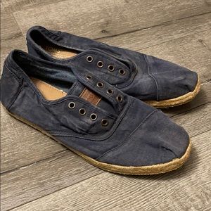 Tom’s Toms casual blue denim classic sz 9 laceless
